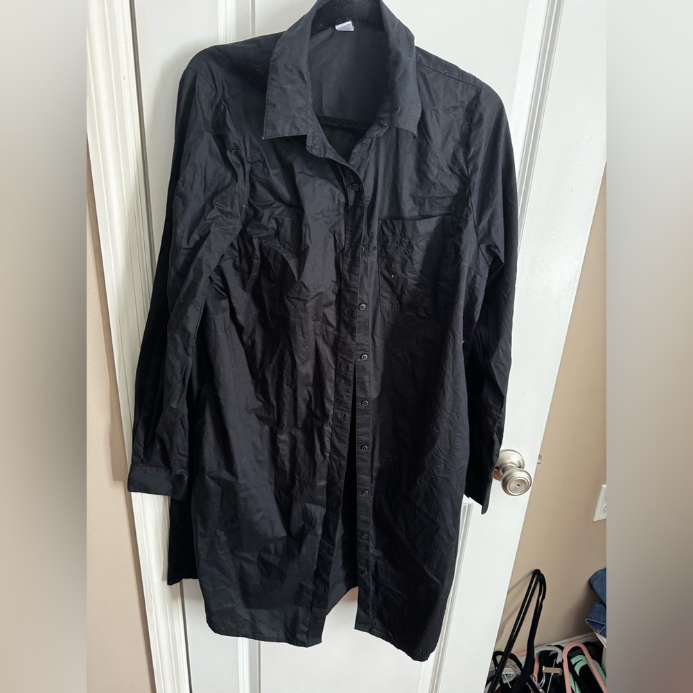 Black Button-Up Dress